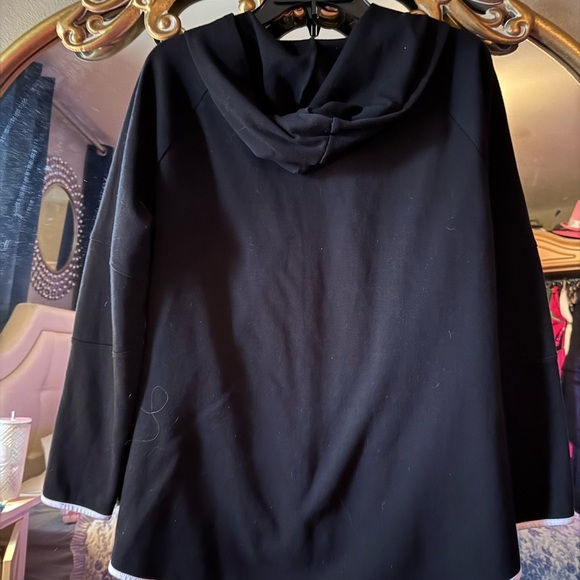 Black Women's Zip-Up Hoodie - Picture 2 of 5